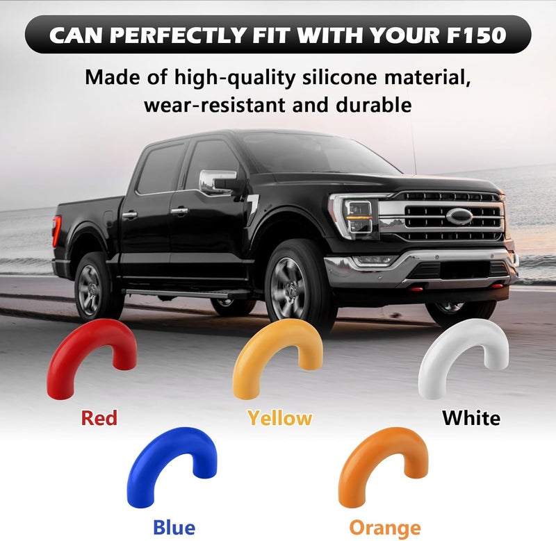 TECHPICCO Tow Hooks Covers for Ford F150 2004-2024 Bronco Base/Big Bend/Outer Banks 2021-2024 Compatible with Toyota Tundra Accessories 2017-2021 (Blue) - Image 3
